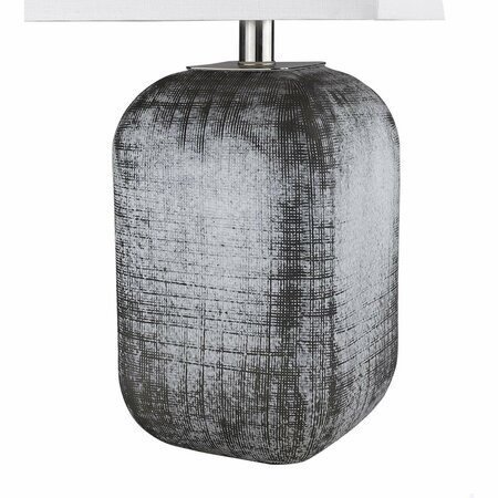 Homeroots 24.75 x 11 x 11 in. Trend Home 1-Light Polished Nickel Table Lamp 399162